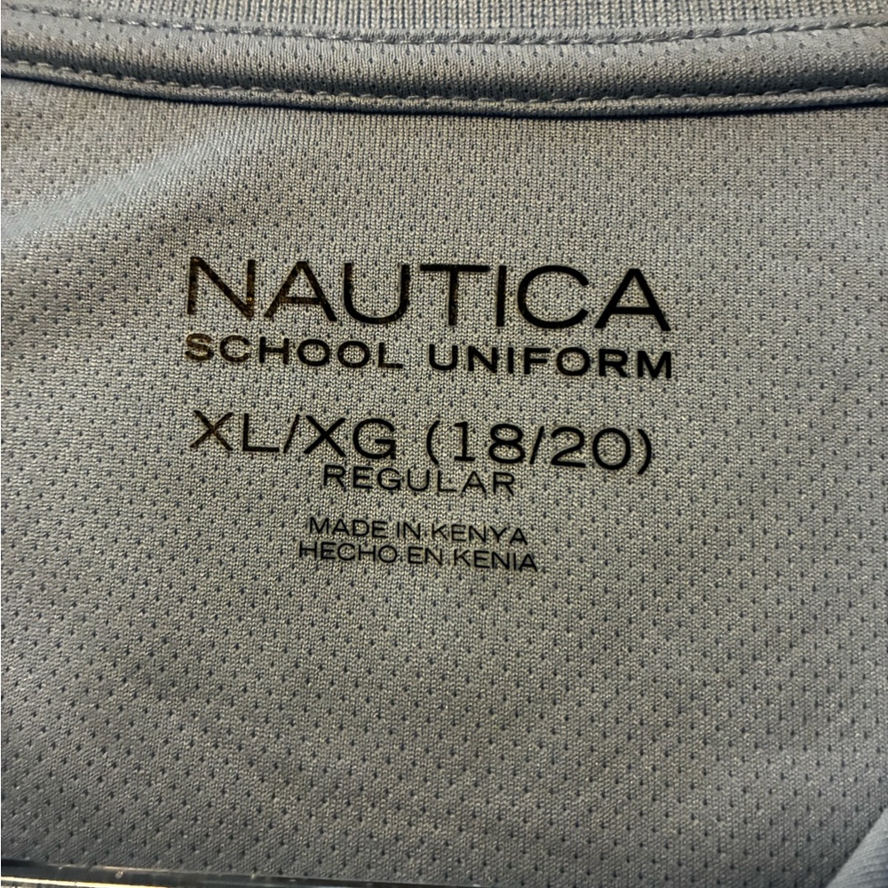 Nautica Big Boys  Light Blue Polo Shirt XL/ 18-20 - Picture 4 of 6
